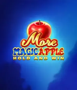 Enter the magical realm of the More Magic Apple slot game by 3 Oaks Gaming, showcasing a glistening red apple against a deep blue background. This graphic captures the magical theme of the game. Suited for lovers of magical themes, the vibrant colors and appealing design ensure it captures attention. 